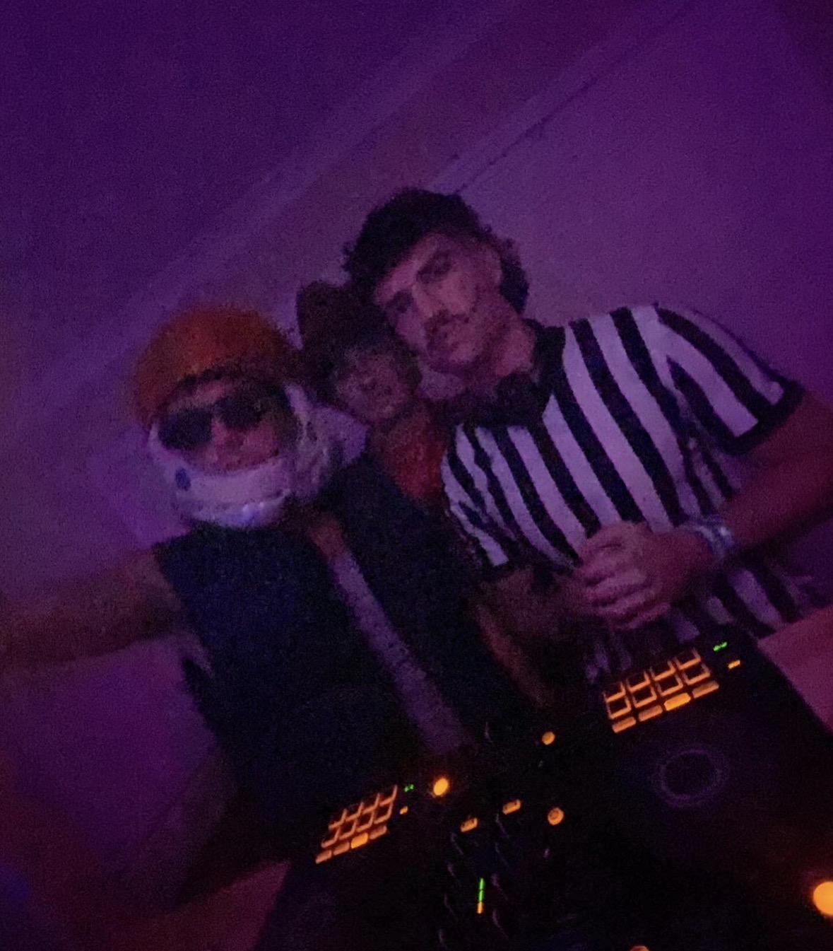 Costume party DJ moment