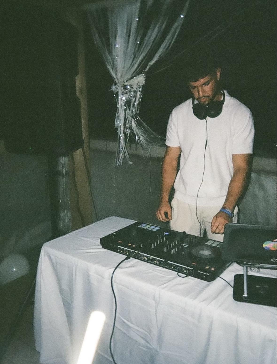 DJing a white-themed party